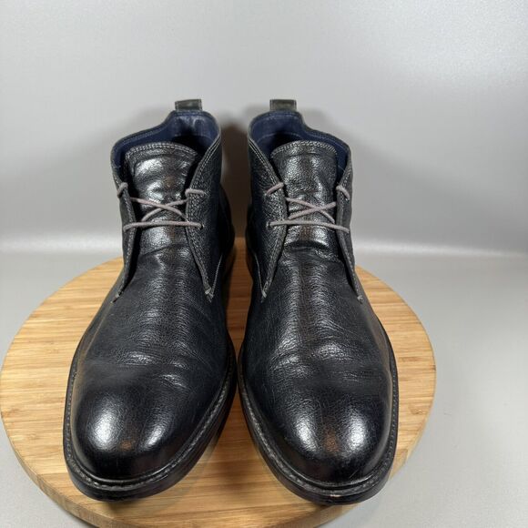 Cole Haan Grand.os Kennedy‎ Black Leather Chukka Boots Shoes C25717 Mens US 13 - Picture 2 of 8